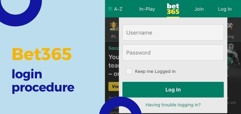 Bet365 login procedure