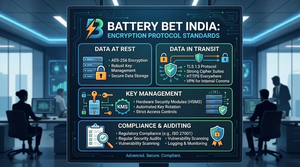 Encryption Protocol Standards at Battery Bet India