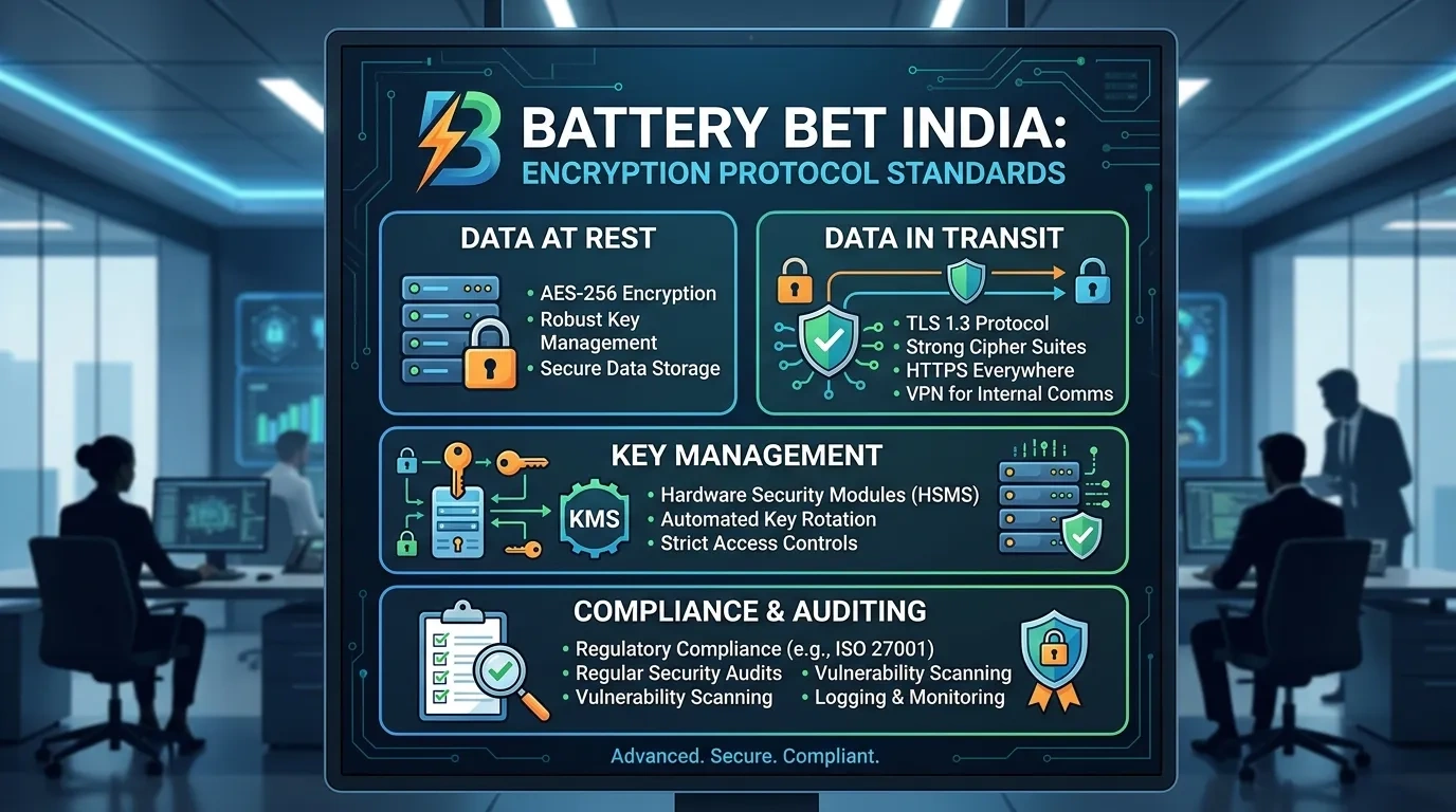 Encryption Protocol Standards at Battery Bet India