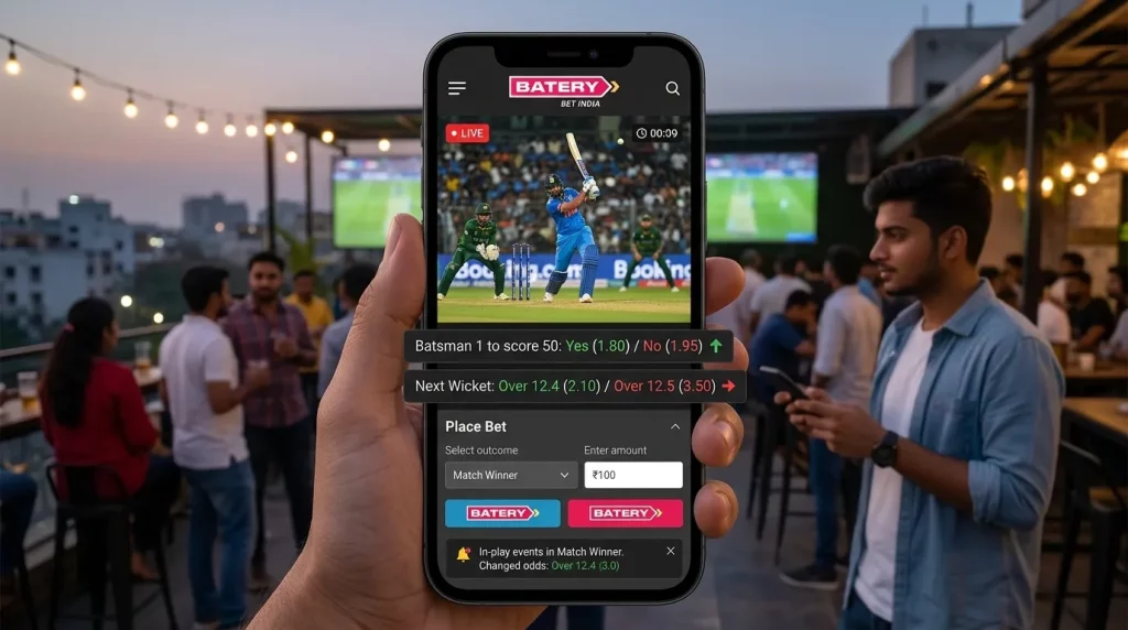 Watch Events and Place Bets Through Batery Bet India Live Streaming Features