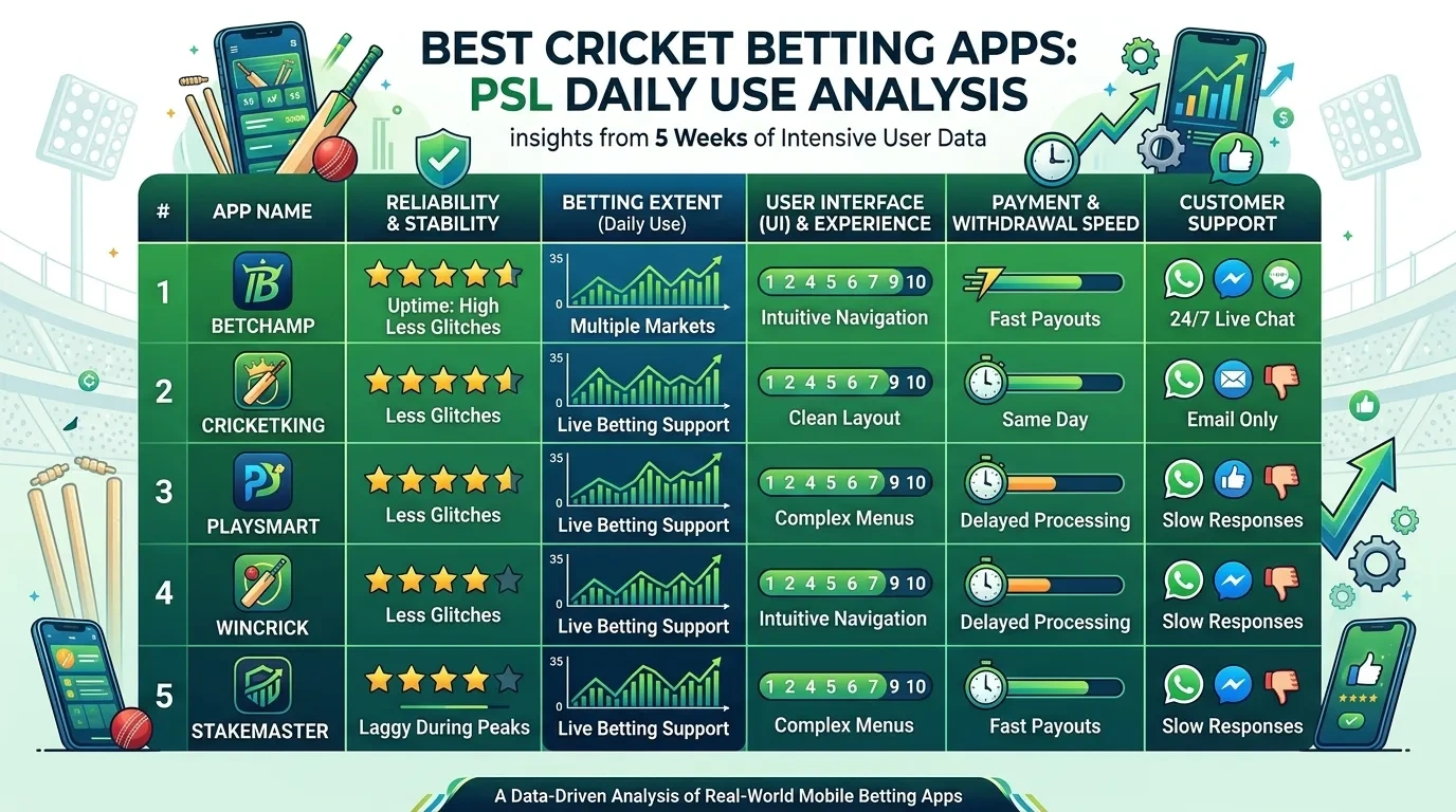 Best Cricket Betting Apps: What Five Weeks of PSL Betting Reveals About Which Apps Actually Work Under Daily Use