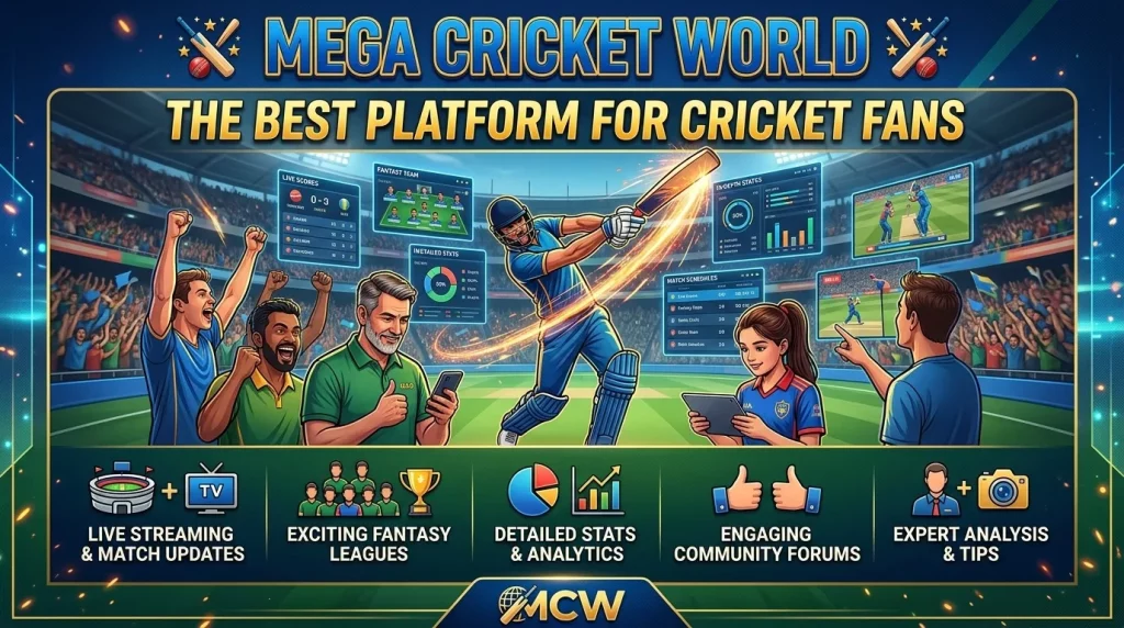Mega Cricket World is the best platform for cricket fans